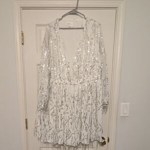White Sequin Dress